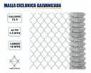 Malla Ciclónica, Cal. 12.5, Abertura 69 X 69 (mm) 1.5 X 10 M