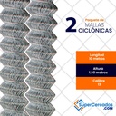 2 Mallas Ciclónicas ( Alto: 1.5 M, Largo: 10 M, Cal. 13 )